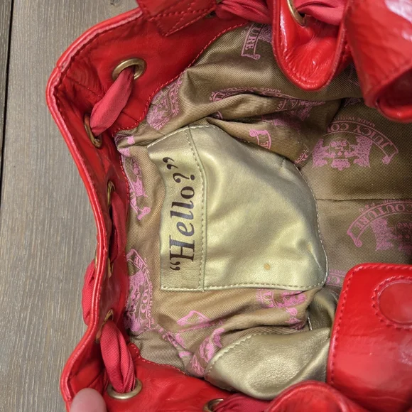 RARE Y2K Juicy Couture Cherry Velour Terry Daydreamer Weekender Bag Cherries - Picture 7 of 16